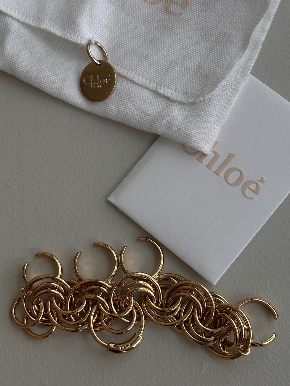 Gold Multi-Ring Statement adjustable ring - Gold - Picture 6 of 6